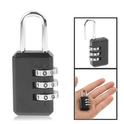 3 Digit Resettable Combination Security Travel Lock(Random Color Delivery)-garmade.com