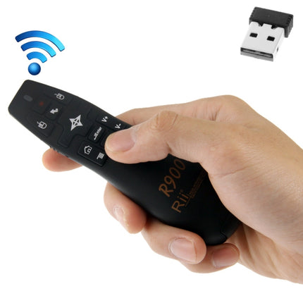 2.4G Wireless Presenter Laser Pointer Fly Mouse Rii Professional Air Mouse R900 for HTPC / Android TV BOX / PS3 / XBOX360 / Tablet PC (K14 R900)(Black)-garmade.com