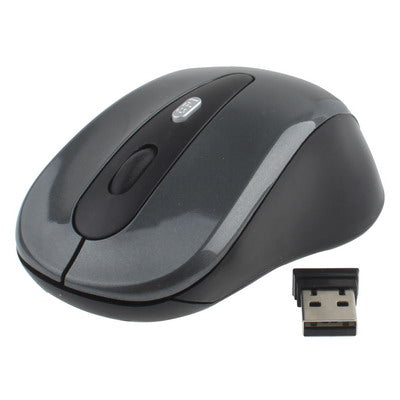 2.4GHz Wireless Optical Mouse with USB Receiver, Plug and Play, Working Distance up to 10 Meters (Grey)-garmade.com