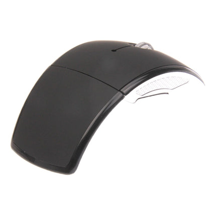 Wireless 2.4GHz 800-1200-1600dpi Snap-in Transceiver Folding Wireless Optical Mouse / Mice(Black)-garmade.com