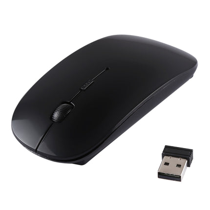 2.4GHz Wireless Ultra-thin Laser Optical Mouse with USB Mini Receiver, Plug and Play(Black)-garmade.com
