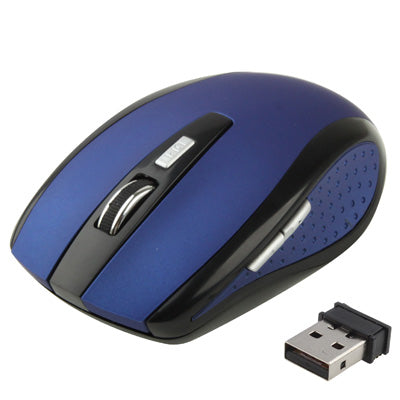 2.4 GHz 800~1600 DPI Wireless 6D Optical Mouse with USB Mini Receiver, Plug and Play, Working Distance up to 10 Meters (Blue)-garmade.com
