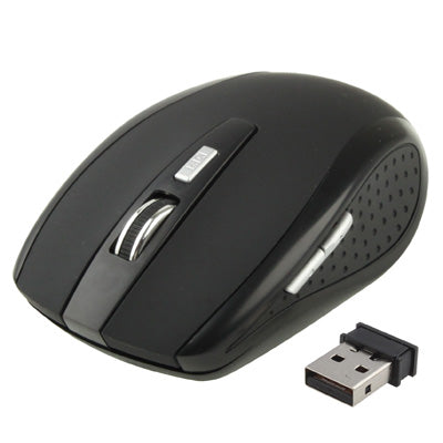 2.4 GHz 800~1600 DPI Wireless 6D Optical Mouse with USB Mini Receiver, Plug and Play, Working Distance up to 10 Meters(Black)-garmade.com