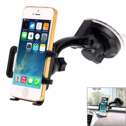 Universal 360 Degree Rotation Suction Cup Car Holder / Desktop Stand for iPhone, Galaxy, Sony, Lenovo, HTC, Huawei, and other Smartphones of Width: 4.5cm - 7.4cm(Black)-garmade.com