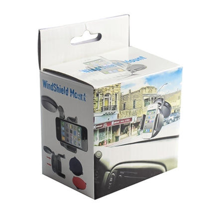 Universal Windshield 90 Degrees Rotation Car Holder, For iPhone, Galaxy, Sony, Lenovo, HTC, Huawei, and other Smartphones of width 75mm or Less)-garmade.com