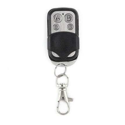 315MHz Metal Wireless Learning Code 4 Keys Remote Control (Black + Silver)-garmade.com