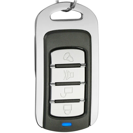 433MHz Metal Learning Code 4 Keys Remote Control for Car Garage Door (Black + Silver)-garmade.com