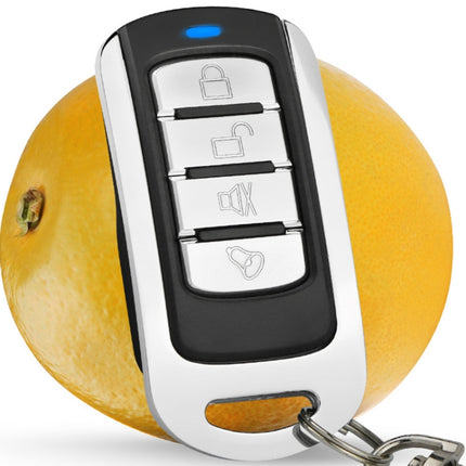 433MHz Metal Learning Code 4 Keys Remote Control for Car Garage Door (Black + Silver)-garmade.com