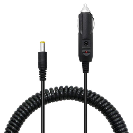 2A Car 4.0 x 1.7mm Power Supply Adapter Plug Coiled Cable Car Charger, Length: 40-140cm-garmade.com