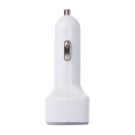 4 in 1 5V 3.1A Dual Ports Car Charger with Voltage, Temperature and Current Display(White)-garmade.com