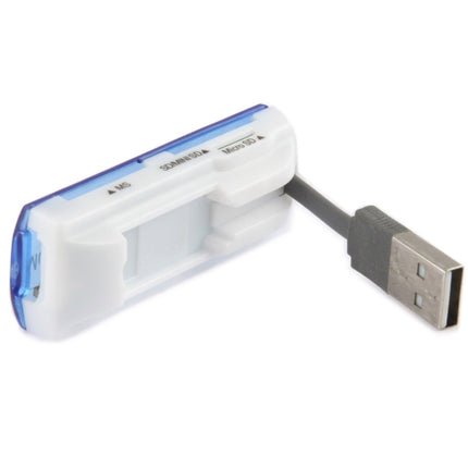 20 PCS USB 2.0 Multi Card Reader, Support SD / MMC, MS, TF, M2 Card, Random Color Delivery-garmade.com