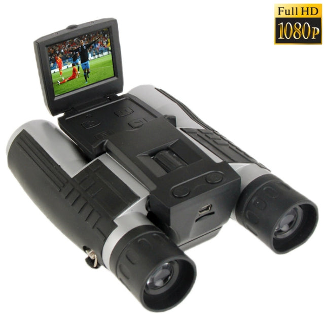 2.0 inch TFT LCD 5MP 12 x 32 Zoom Telescope Binocular Digital Camera(Black)-garmade.com