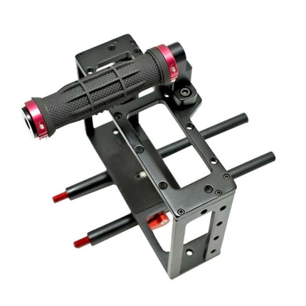 DEBO DET-08 Camera Cage Handle Kit for SLR Camera 5D2 / 5D3 (Black+Red)-garmade.com
