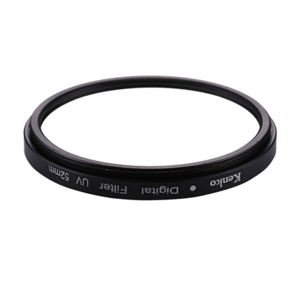 52mm Digital Camera Aluminum Alloy Frame Lens UV Filter(Black)-garmade.com