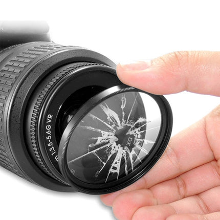 52mm Digital Camera Aluminum Alloy Frame Lens UV Filter(Black)-garmade.com