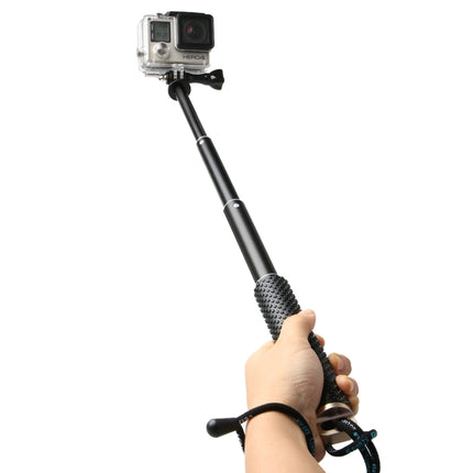 Handheld Extendable Pole Monopod with Screw for GoPro HERO9 Black / HERO8 Black / HERO7 /6 /5 /5 Session /4 Session /4 /3+ /3 /2 /1, Insta360 ONE R, DJI Osmo Action and Other Action Cameras, Length: 49cm(Gold)-garmade.com