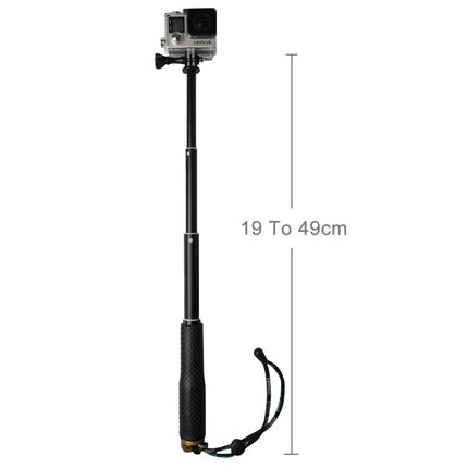 Handheld Extendable Pole Monopod with Screw for GoPro HERO9 Black / HERO8 Black / HERO7 /6 /5 /5 Session /4 Session /4 /3+ /3 /2 /1, Insta360 ONE R, DJI Osmo Action and Other Action Cameras, Length: 49cm(Gold)-garmade.com