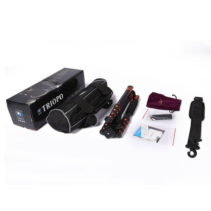 Triopo GT-2505x8.C Adjustable Portable Carbon Fiber Tripod with B-1 Aluminum Ball Head for Canon Nikon Sony DSLR Camera(Black)-garmade.com