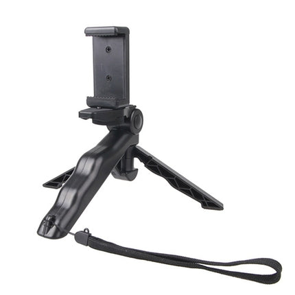 Portable Hand Grip / Mini Tripod Stand Steadicam Curve with Straight Clip for GoPro HERO 4 / 3 / 3+ / SJ4000 / SJ5000 / SJ6000 Sports DV / Digital Camera / iPhone , Galaxy and other Mobile Phone(Black)-garmade.com