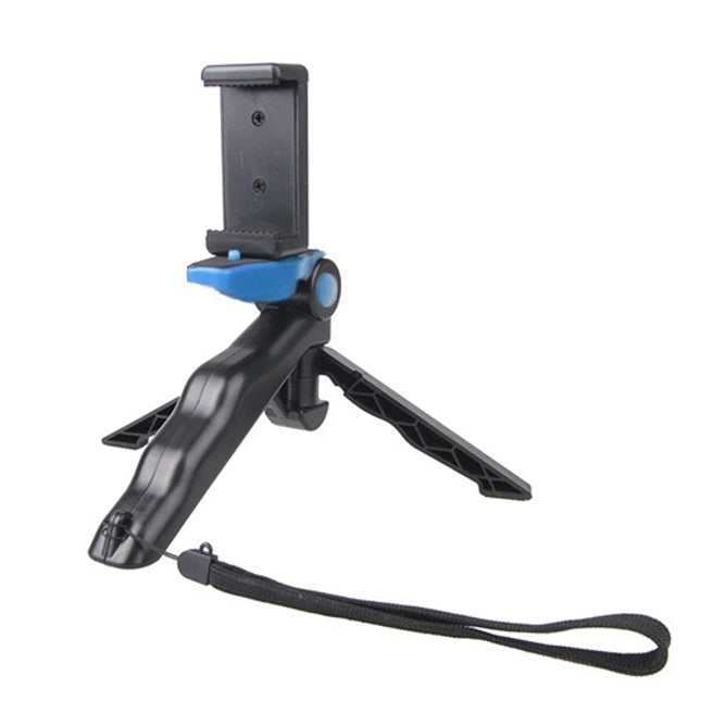 Portable Hand Grip / Mini Tripod Stand Steadicam Curve with Straight Clip for GoPro HERO 4 / 3 / 3+ / SJ4000 / SJ5000 / SJ6000 Sports DV / Digital Camera / iPhone , Galaxy and other Mobile Phone(Blue)-garmade.com