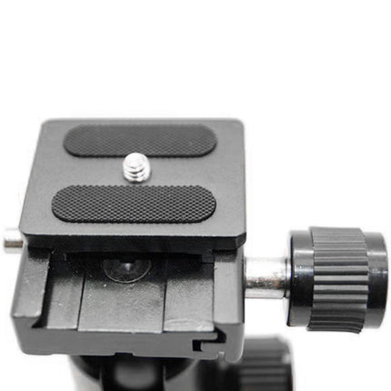 RUBY 005H Aluminium Magnesium Alloy Tripod Ball Head with Quick Release Plate Adapter(Black)-garmade.com