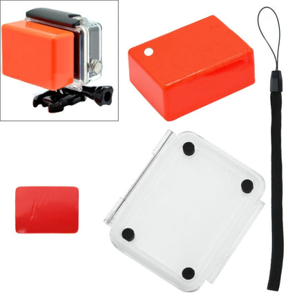 Floaty Sponge Waterproof Case Backdoor Cover with Adhesive Sticker + Lanyard for SJ4000 / SJ5000 / SJ6000-garmade.com