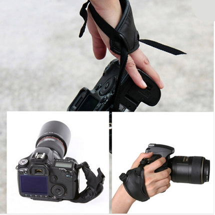 Hand Grip Soft PU Leather Wrist Strap for Nikon / Canon / Sony Camera-garmade.com