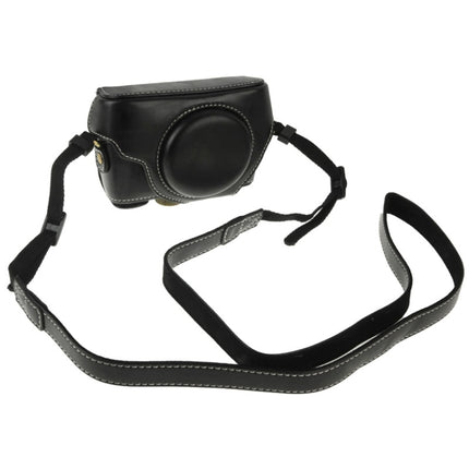 Retro Style PU Leather Camera Case Bag with Strap for Sony RX100 M3 / M4 / M5(Black)-garmade.com