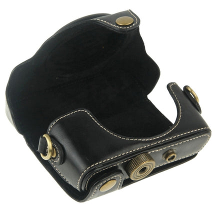 Retro Style PU Leather Camera Case Bag with Strap for Sony RX100 M3 / M4 / M5(Black)-garmade.com