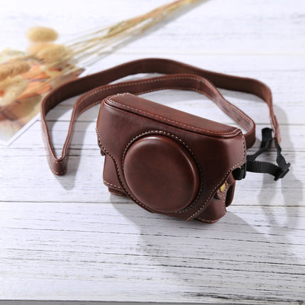 Retro Style PU Leather Camera Case Bag with Strap for Sony RX100 M3 / M4 / M5(Coffee)-garmade.com