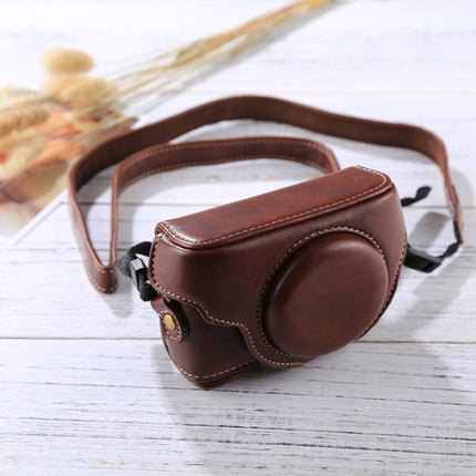 Retro Style PU Leather Camera Case Bag with Strap for Sony RX100 M3 / M4 / M5(Coffee)-garmade.com