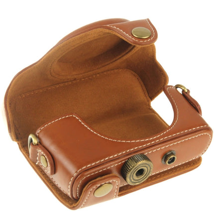 Retro Style PU Leather Camera Case Bag with Strap for Sony RX100 M3 / M4 / M5(Brown)-garmade.com