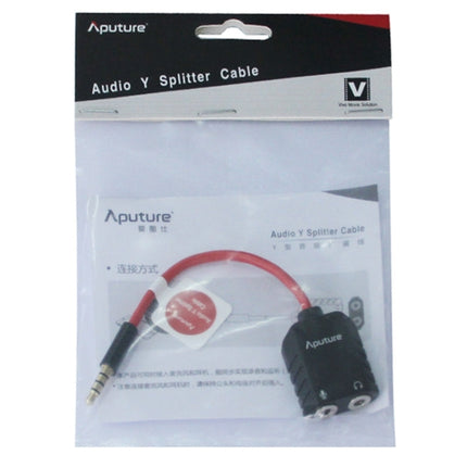 Aputure 3.5mm Audio Y Male to 2 Female Headset Mic Splitter Cable-garmade.com