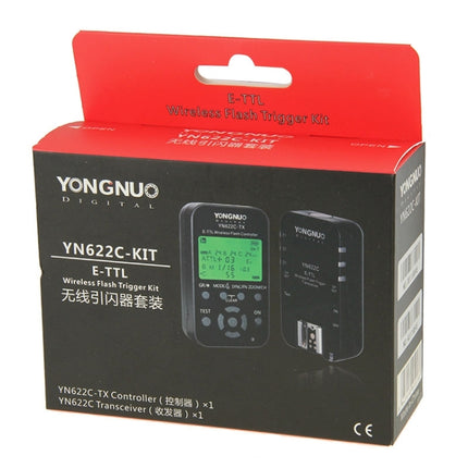YONGNUO YN622C-KIT E-TTL Wireless Flash Trigger Controller + Transceiver Kit for Canon Camera-garmade.com