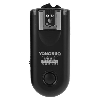 2 PCS YONGNUO RF603N II FSK 2.4GHz Wireless Flash Trigger with N1 Shutter Connecting Cable-garmade.com
