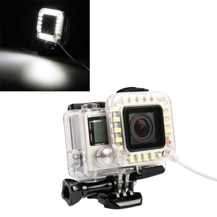 USB Lens Ring LED Flash Light Shooting Night for GoPro HERO4 / 3+-garmade.com