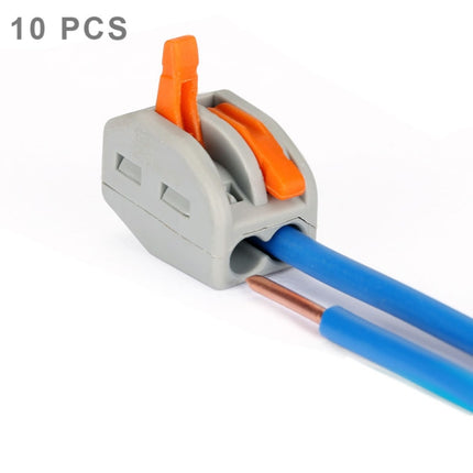 10 PCS Universal Compact 2 Pin Push Clamp Solderless Wire Connector-garmade.com