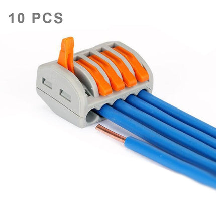 10 PCS Universal Compact 5 Pin Push Clamp Solderless Wire Connector-garmade.com