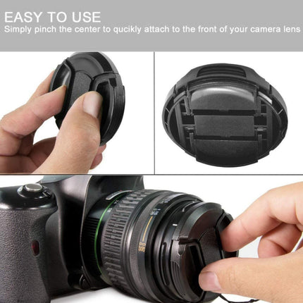 72mm Center Pinch Camera Lens Cap(Black)-garmade.com