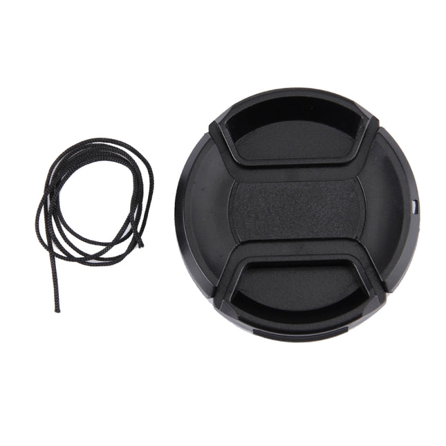 55mm Center Pinch Camera Lens Cap(Black)-garmade.com