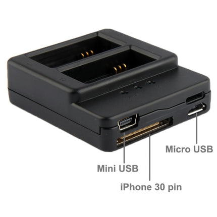 Battery Charger for GoPro Hero 3+ / 3 (AHDBT-301, AHDBT-302)(Black)-garmade.com