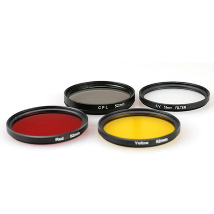 52mm Round Circle Color UV Lens Filter for GoPro HERO 4 / 3+(Yellow)-garmade.com