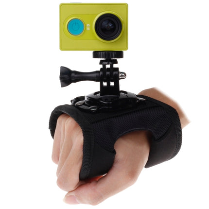 360 Degree Rotation Glove Style Strap Mount Wrist Strap Palm Holder with Screw and Adapter for Xiaomi Yi Sport Camera / GoPro Hero4 / 3+ / 3 / 2 / 1, Size: 45cm x 11cm-garmade.com
