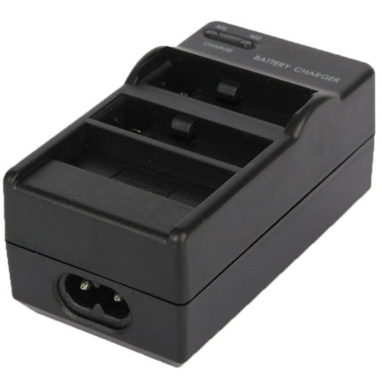 AHDBT-401 Digital Camera Double Battery Charger + Car Charger + Adapter for GoPro HERO4-garmade.com