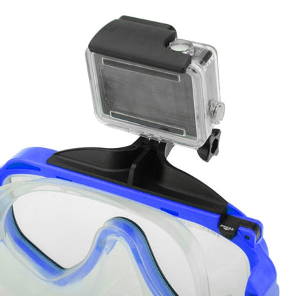 Water Sports Diving Equipment Diving Mask Swimming Glasses with Mount for GoPro HERO10 Black / HERO9 Black / HERO8 Black / HERO7 /6 /5 /5 Session /4 Session /4 /3+ /3 /2 /1, Insta360 ONE R, DJI Osmo Action and Other Action Cameras(Blue)-garmade.com