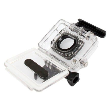 Waterproof Housing Protective Case for GoPro HERO3 Camera (Black + Transparent)-garmade.com