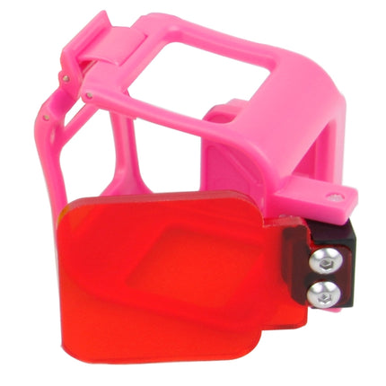 TMC Low-profile Frame Mount with Filter for GoPro HERO5 Session /HERO4 Session /HERO Session(Pink)-garmade.com