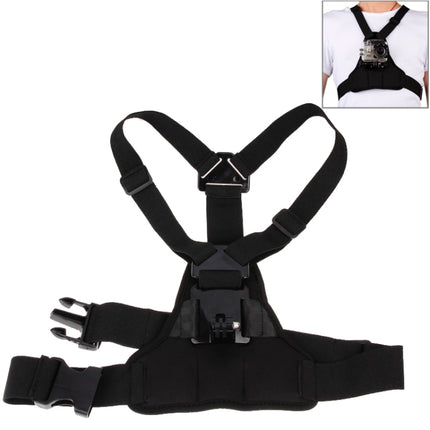 GP26-D Special Sports Shoulders DV Chest Belt for GoPro HERO10 Black / HERO9 Black / HERO8 Black / HERO7 /6 /5 /5 Session /4 Session /4 /3+ /3 /2 /1, Insta360 ONE R, DJI Osmo Action and Other Action Cameras(Black)-garmade.com