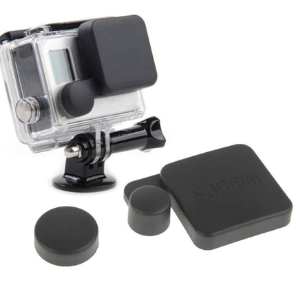 Protective Camera Lens Cap Cover + Housing Case Cover Set for SJ4000 Sport Camera-garmade.com