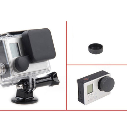 Protective Camera Lens Cap Cover + Housing Case Cover Set for SJ4000 Sport Camera-garmade.com
